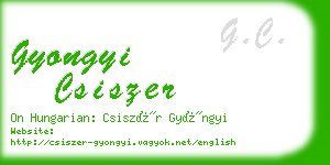 gyongyi csiszer business card